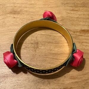 Vintage Holt Renfrew Bangle with Pink Roses